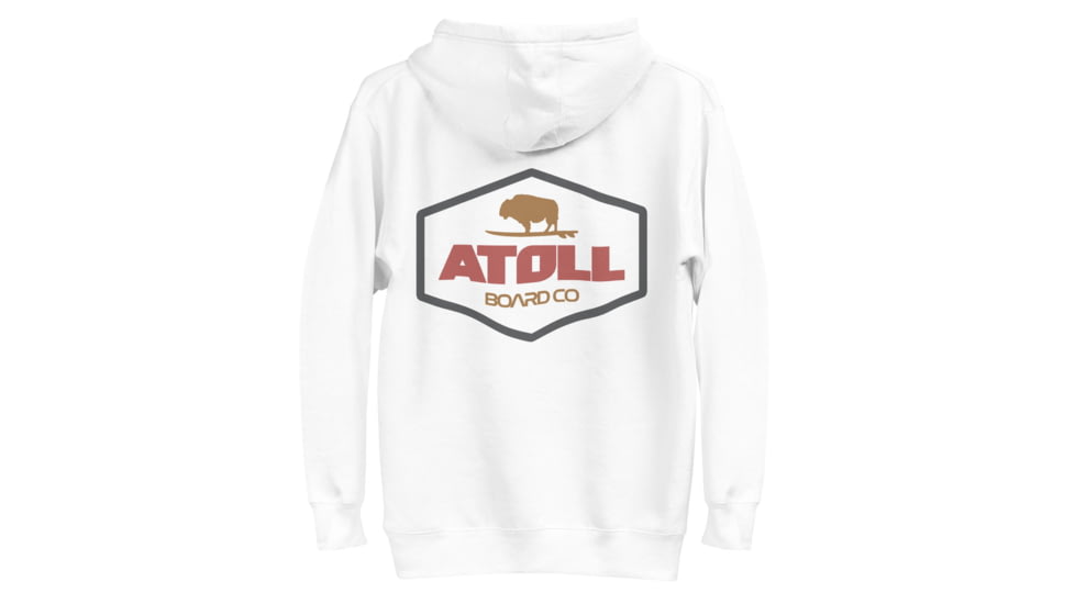 Atoll Board Co Unisex Hoodie with Atoll Dimond Graphic - White, XL - White,XL, 637BCFDBC6553White-XL