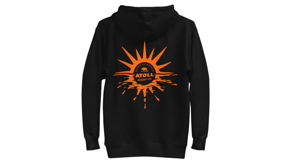 Atoll Board Co Unisex Hoodie with Atoll Horizon Sunset Graphic - Black, L - Black,L, 64518EF345044Black-L