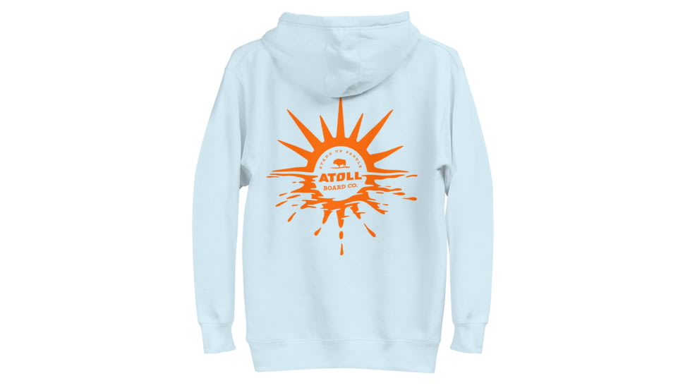Atoll Board Co Unisex Hoodie with Atoll Horizon Sunset Graphic - Sky Blue, M - Sky Blue,M, 64518EF345044Sky-Blue-M