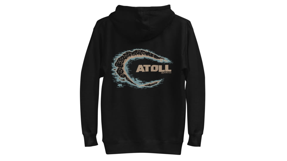 Atoll Board Co Unisex Hoodie with Atoll Island Graphic - Black, XL - Black,XL, 637BD3158CD9CBlack-XL
