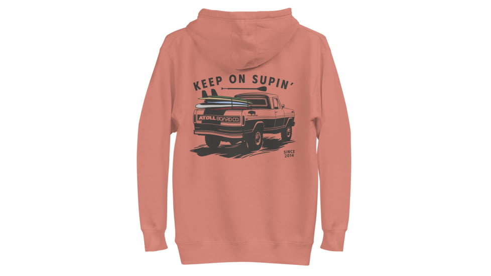 Atoll Board Co Unisex Hoodie with Atoll Paddle Board Truck Graphic - Dusty Rose, 2XL - Dusty Rose,2XL, 64594ED6D11D2Dusty-Rose-2XL