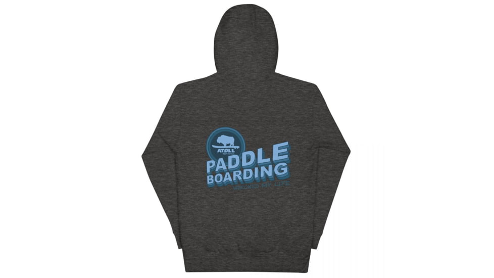 Atoll Board Co Unisex Hoodie with Atoll Paddle Boarding Wrecked My Life Graphic - Charcoal Heather, 2XL - Charcoal Heather,2XL, 631CD5BB99FAACharcoal-Heather-2XL