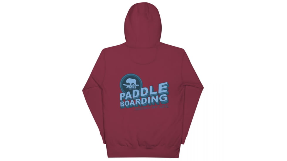 Atoll Board Co Unisex Hoodie with Atoll Paddle Boarding Wrecked My Life Graphic - Maroon, XL - Maroon,XL, 631CD5BB99FAAMaroon-XL