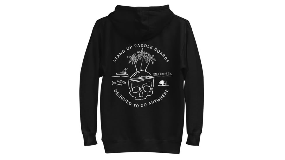 Atoll Board Co Unisex Hoodie with Atoll Skull Island Graphic - Black, S - Black,S, 64503FB701D22Black-S