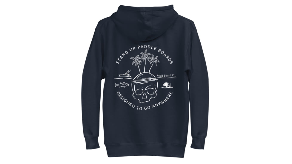Atoll Board Co Unisex Hoodie with Atoll Skull Island Graphic - Navy Blazer, L - Navy Blazer,L, 64503FB701D22Navy-Blazer-L