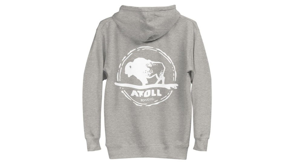 Atoll Board Co Unisex Hoodie with Hand Drawn Atoll Logo - Carbon Grey, S - Carbon Grey,S, 628E8B7D50B97Carbon-Grey-S