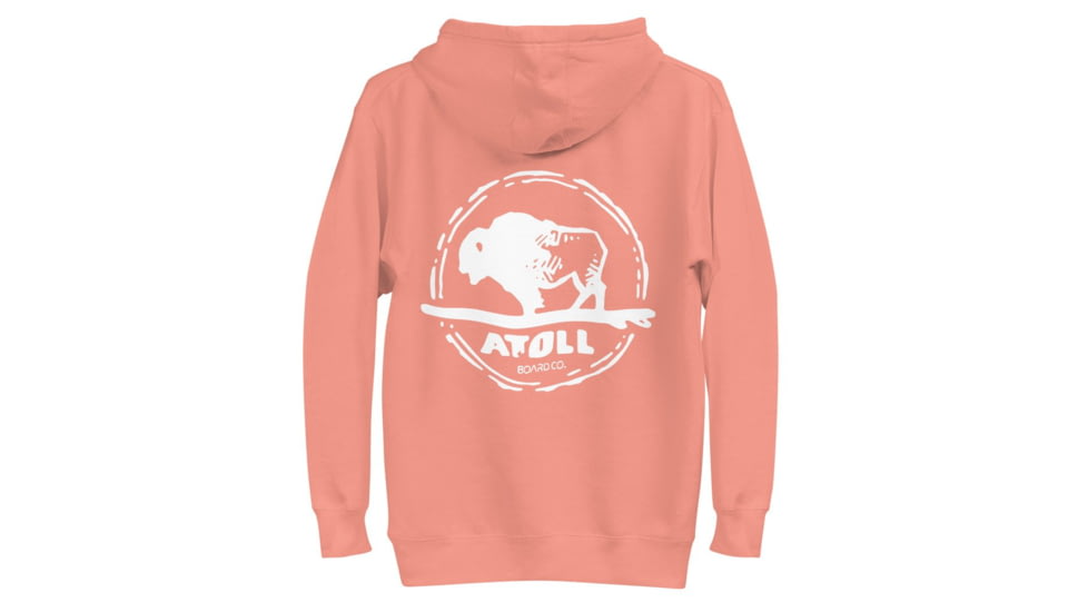 Atoll Board Co Unisex Hoodie with Hand Drawn Atoll Logo - Dusty Rose, M - Dusty Rose,M, 628E8B7D50B97Dusty-Rose-M