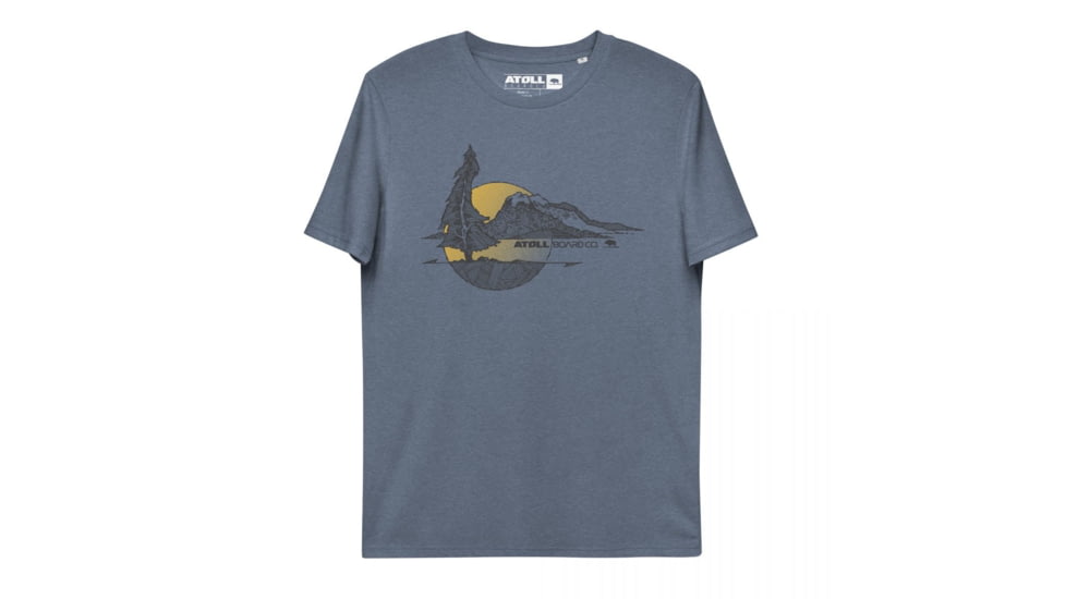 Atoll Board Co Unisex organic cotton t-shirt with Atoll Lone Pine Graphic - Dark Heather Blue, 2XL - Dark Heather Blue,2XL, 62C5FBCF3DEEDDark-Heather-Blue-2XL