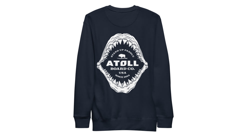 Atoll Board Co Unisex Premium Sweatshirt with Atoll Shark Fossil Graphic - Navy Blazer, XL - Navy Blazer,XL, 648746419EE75Navy-Blazer-XL