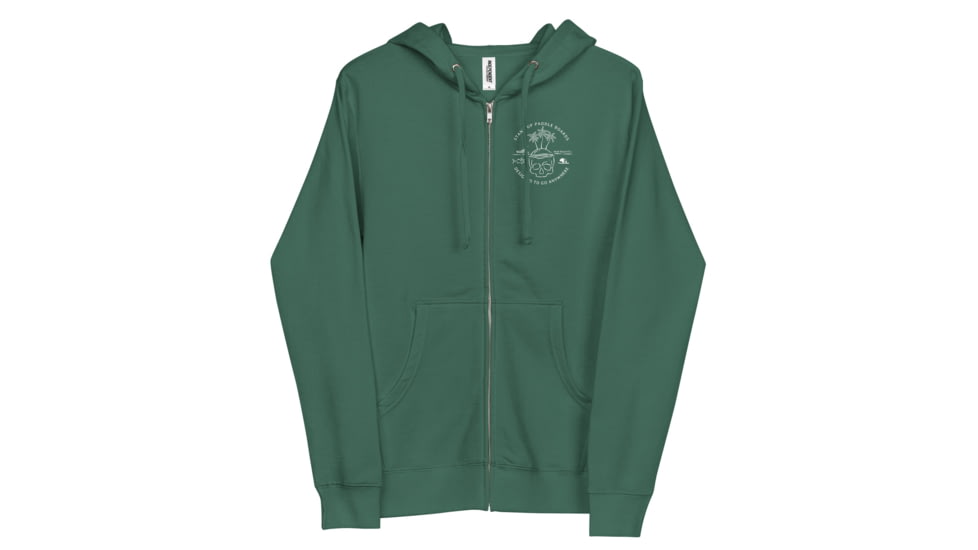 Atoll Board Co Unisex Zip Up Hoodie with Atoll Skull Island Graphic - Alpine Green, XL - Alpine Green,XL, 64503E9032382Alpine-Green-XL