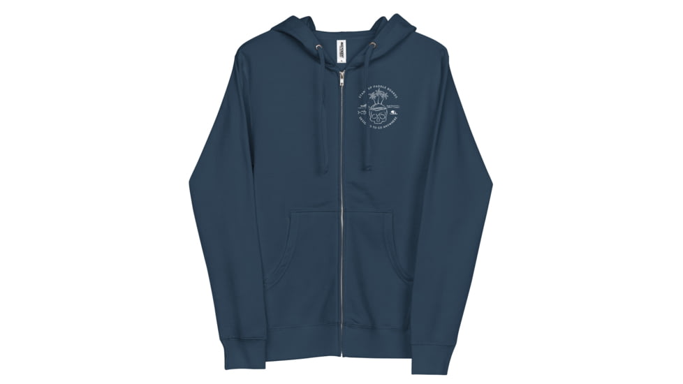 Atoll Board Co Unisex Zip Up Hoodie with Atoll Skull Island Graphic - Navy, S - Navy,S, 64503E9032382Navy-S
