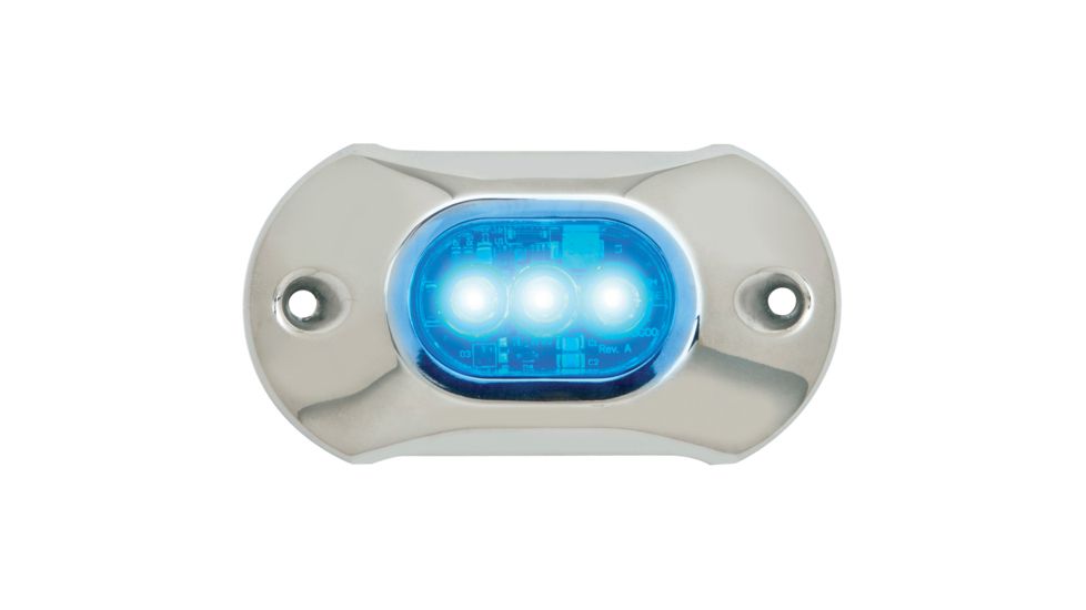 Attwood Marine Light Armor Underwater LED Light, 3 LED, Blue, 65UW03B-7