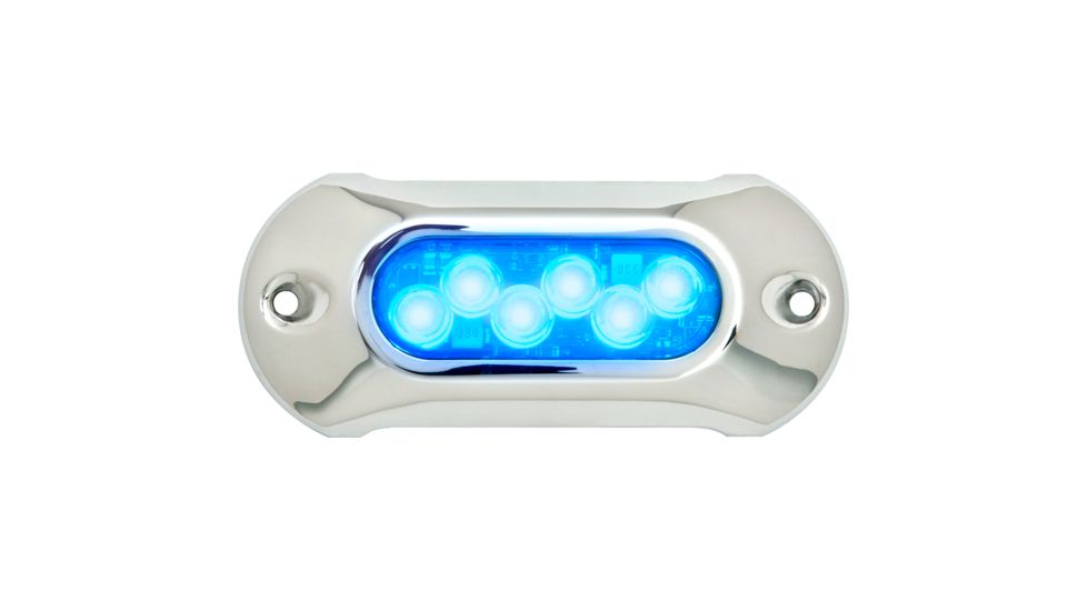 Attwood Marine Light Armor Underwater LED Light, 6 LED, Blue, 65UW06B-7
