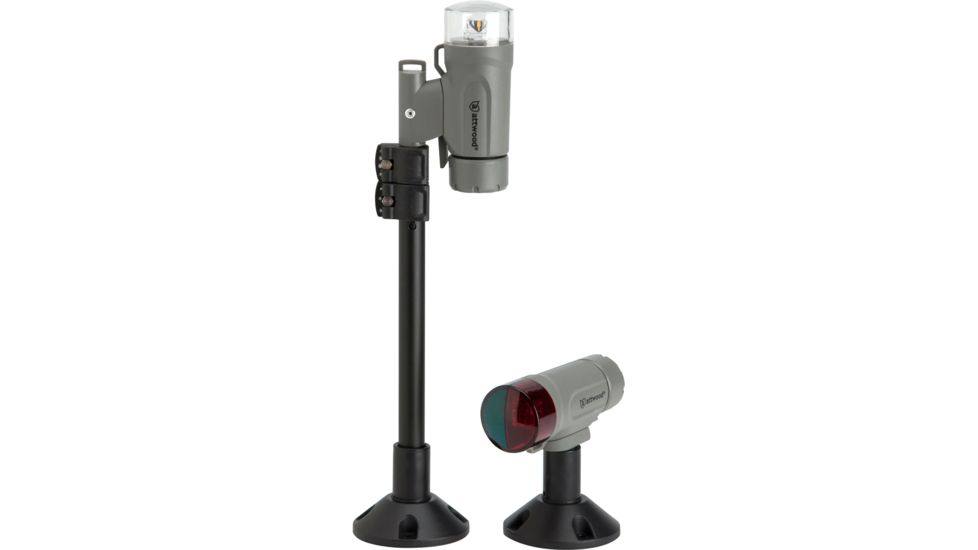Attwood Marine PaddleSport Portable Navigation Light Kit, Screw Down Or Adhesive Pad, Gray, 14192-7