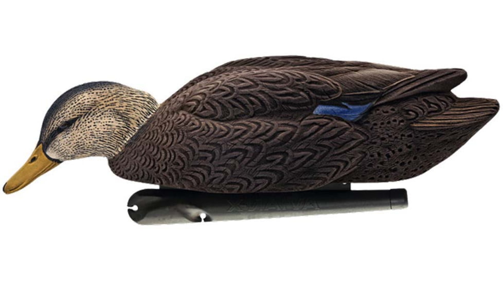 Avian X Top Flight Duck Decoy, Flocked Black Duck Floater, 6 pk, AVX-AVX8075