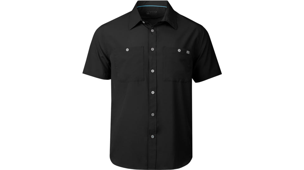 AVID Sportswear Cabo Performance Short Sleeve Shirt - Mens, Black, Large, MV12402BLKLG