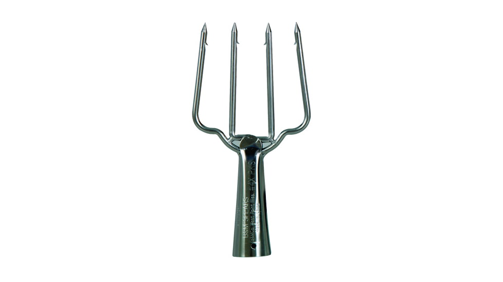 B'n'M Stainless Steel Spear, 4-Tine Skin Pack, 7in, 4XPKS