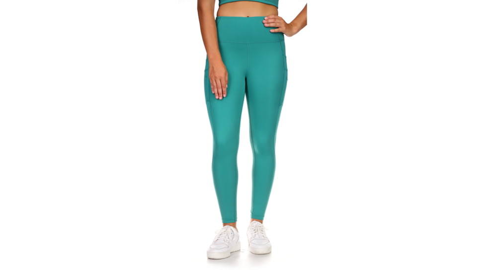 Body Glove Breezy 7/8 High-Rise Legging w/ Zippered Pockets - Green 2C03285E, M, Green, BG70242-GREEN-M