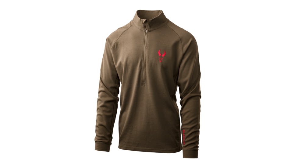 Badlands Pecora HW Merino 1/4 Zip Top - Mens, Mud, Small, 21-43099