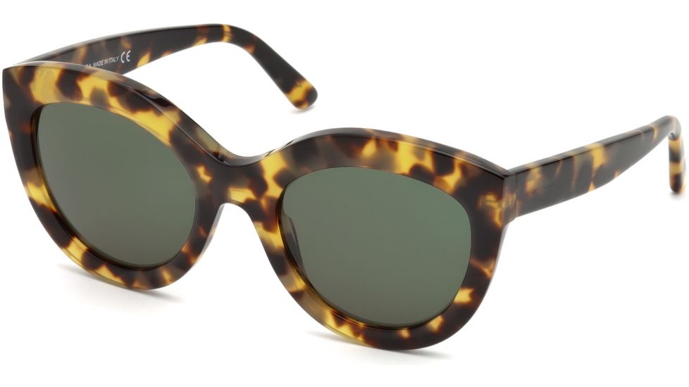 Balenciaga BA0133 Sunglasses - Coloured Havana Frame Color, Green Lens Color