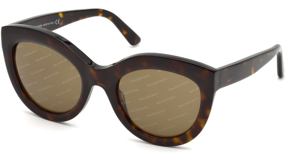 Balenciaga BA0133 Sunglasses - Dark Havana Frame Color, Brown Lens Color