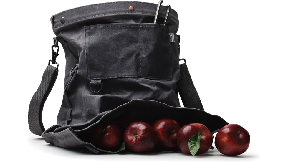 Barebones Gathering Bag, Paraffin Waxed Canvas, 18in x 16.5in x 5in, Slate Gray GDN-068