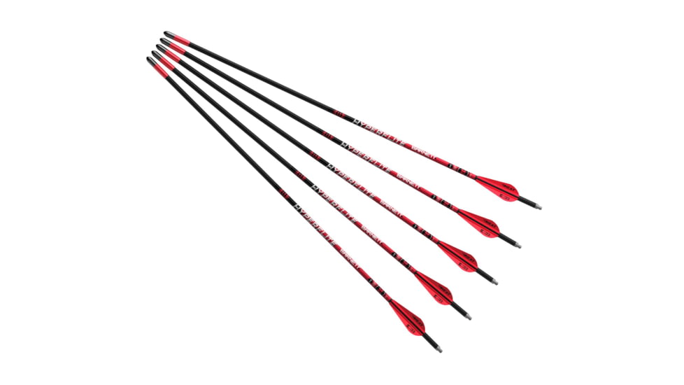 Barnett Hyperflite Crossbow Bolts Heat Vanes 20 in, 5 Pk, Black, BAR20041