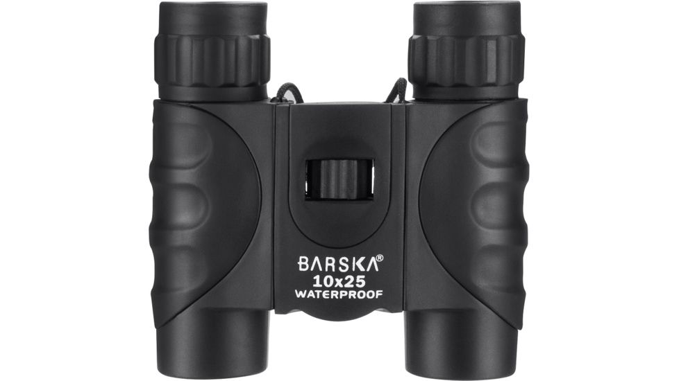 Barska 10x25mm Waterproof Compact Binocular, Black, Small AB12725