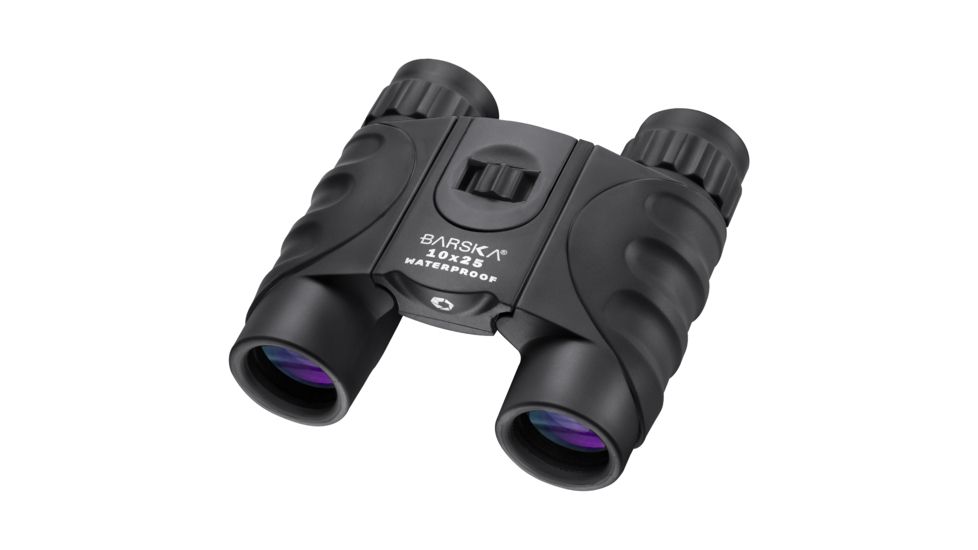 Barska 10x25mm Waterproof Compact Binocular, Black, Small, AB12725