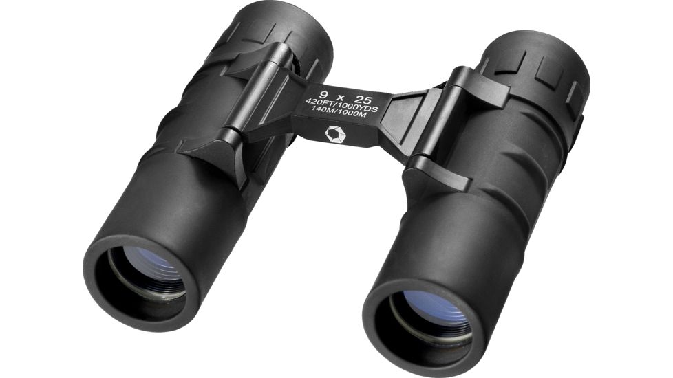 Barska Focus Free 9x25mm Porro Prism Compact Binoculars, Black, AB10302