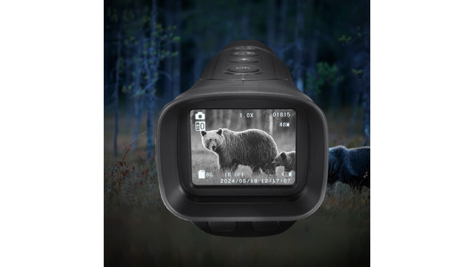 Barska NV-1 6x25mm Night Vision Infrared Digital Monocular, Matte Black, BQ14070