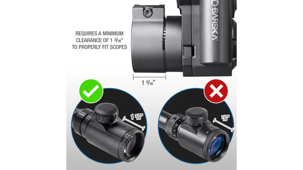 Barska NVD35 Night Vision Rifle Scope Clip On, 2x16mm, Black, BQ14028