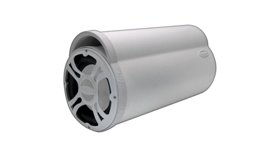 BAZOOKA Marine BT Series 8in Bass Tube with 160W Amp and 8in Waterproof Woofer, White MBTA8250D
