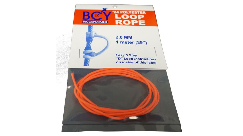 BCY Size 24 D Loop Rope, Neon Orange 1 m 66532