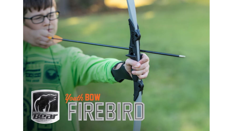 Bear Archery Firebird Youth Bow / Bow Only / Right or Left Handed, Gray, AYB6601