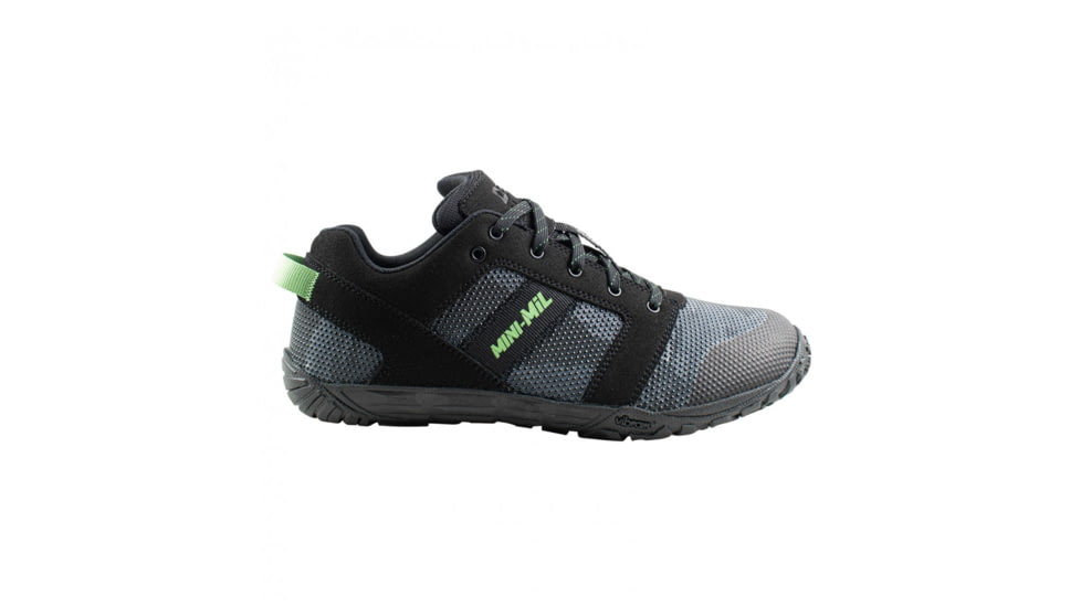 Belleville Low-Cut Mini-Mil Barefoot Activity Shoes w/Camo Superfabric - Mens, Black/Mint Green Accents, 9.5 US/Regular, MM001 095R