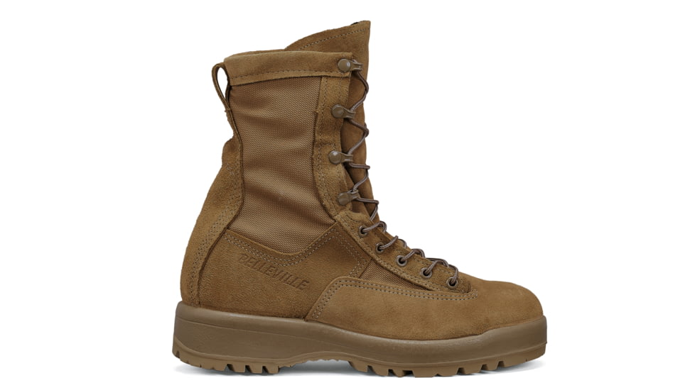 Belleville Waterproof Steel Toe Flight &amp; Combat Boot - Mens, Coyote, 10, Regular, C790ST 100R