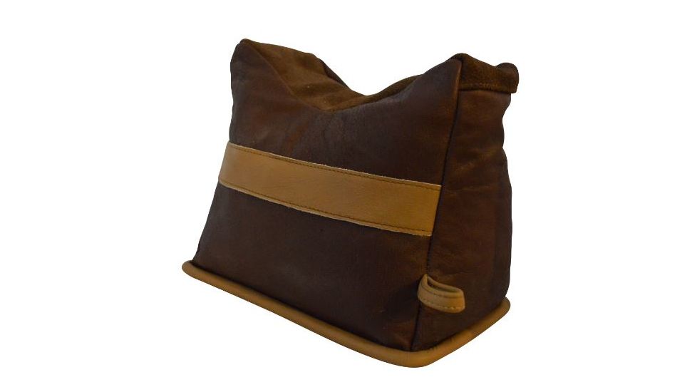 BenchMaster Rifle Rest All Leather Bison Shooting Bag - Large-unfilled BMALBBLE
