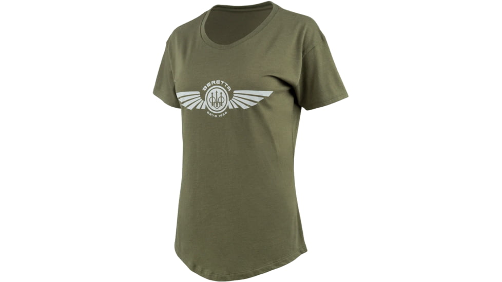 Beretta Dea Wings T-Shirt - Women's, Heather Mil Green, Large, TS110T189007AUL