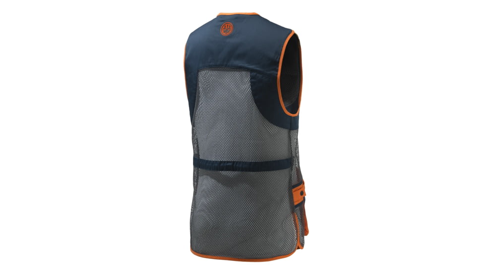 Beretta Full Mesh Shooting Vest, Blue Total Eclipse &amp; Grey, Medium, GT671T155305B4M