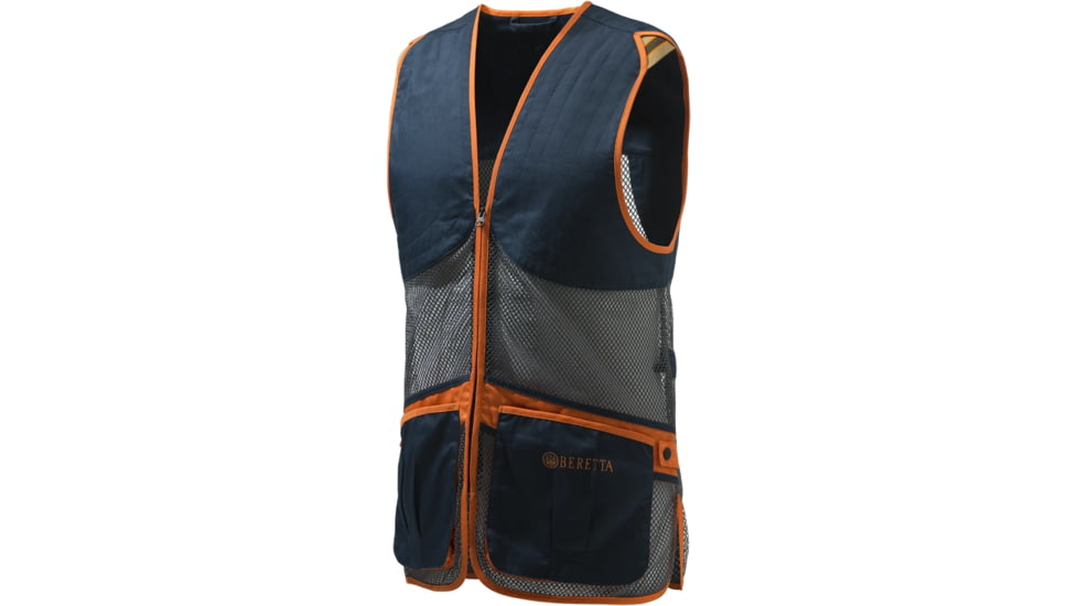 Beretta Full Mesh Shooting Vest, Blue Total Eclipse &amp; Grey, Medium, GT671T155305B4M