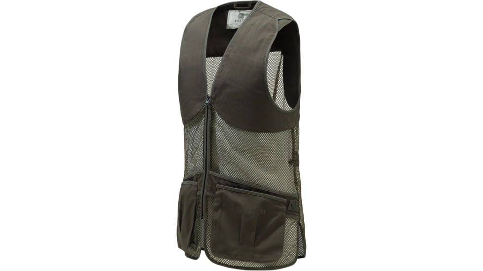 Beretta Full Mesh Shooting Vest, Brown Bark, Extra Large, GT671T155308AAXL