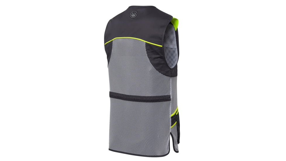 Beretta Full Mesh Shooting Vest, Ebony &amp; Ice Grey, Extra Large, GT671T155309SZXL