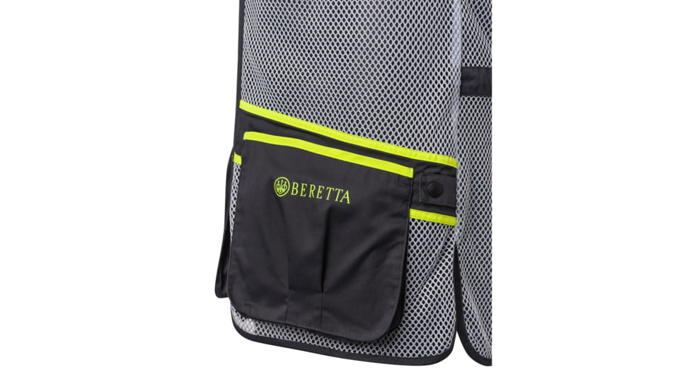 Beretta Full Mesh Shooting Vest, Ebony &amp; Ice Grey, Extra Large, GT671T155309SZXL