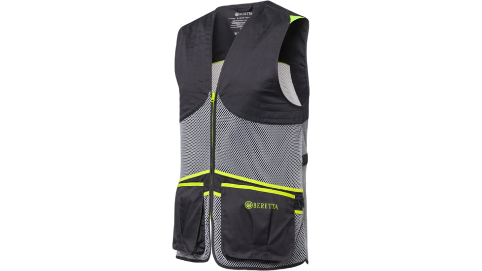 Beretta Full Mesh Shooting Vest, Ebony &amp; Ice Grey, Extra Large, GT671T155309SZXL