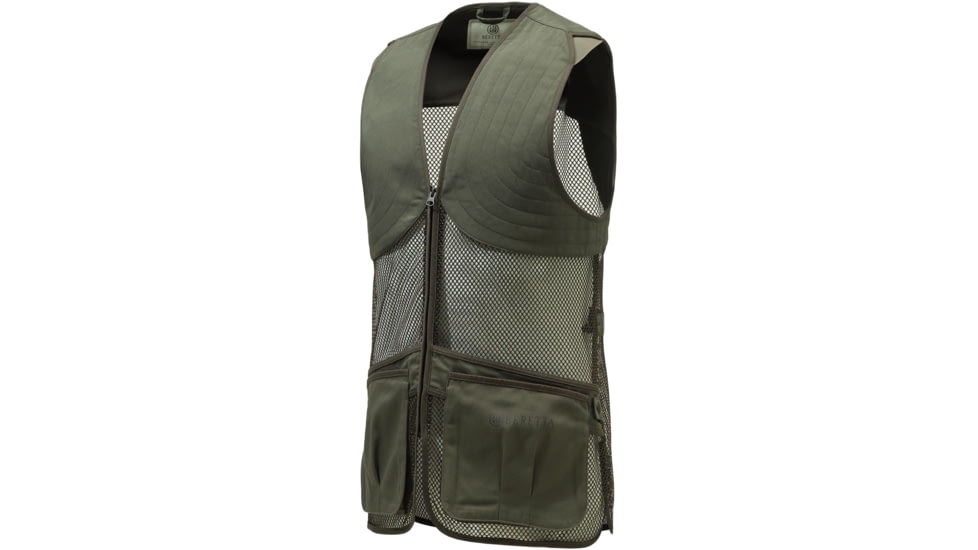 Beretta Full Mesh Shooting Vest, Green Moss, Medium, GT671T155307AAM