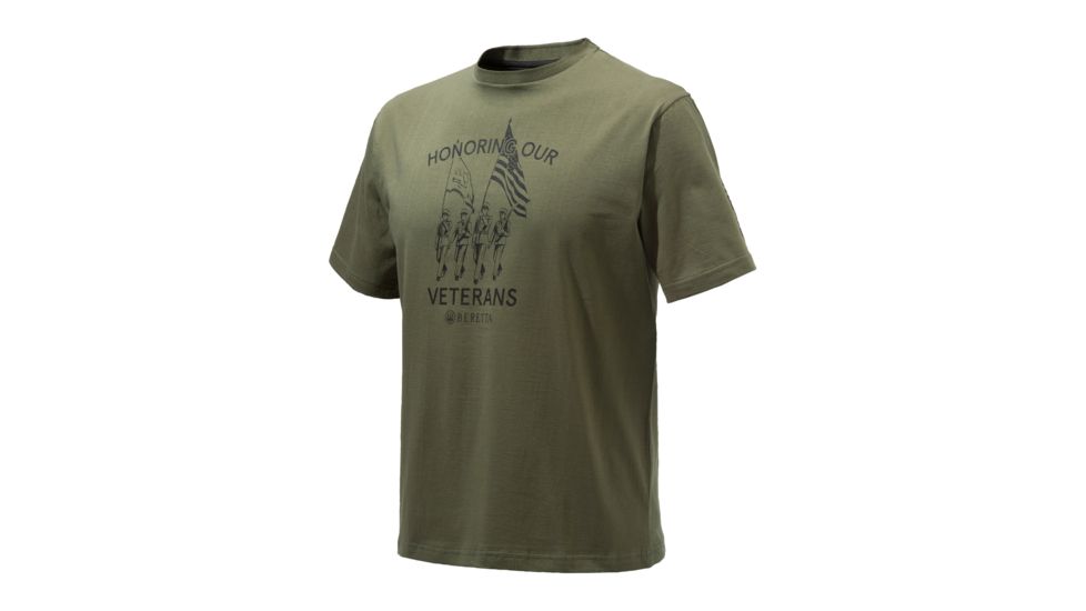 Beretta Honoring Veterans T-Shirt,Ivy Green,Medium TS501T0962077AM
