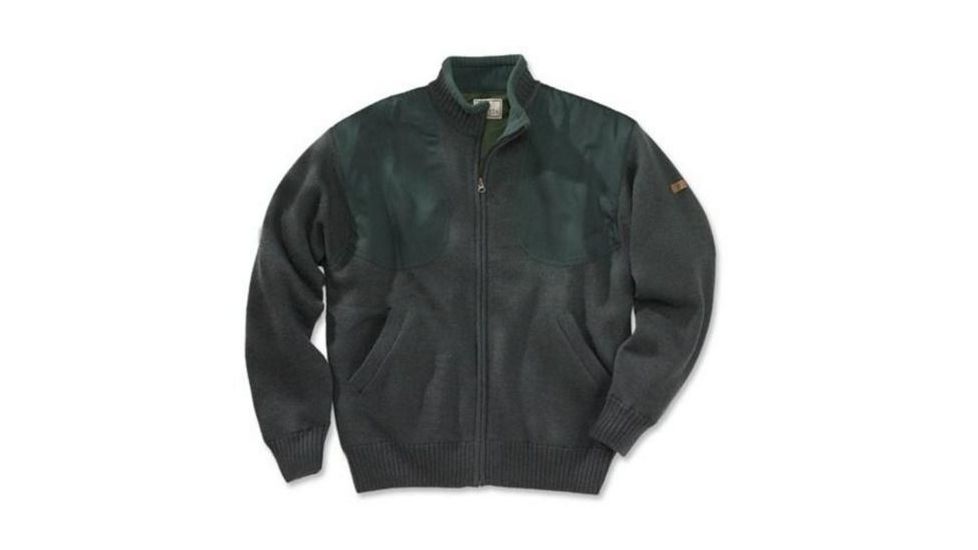 Beretta Mens Wind Barrier Full Zip Sweater w/Pockets,Black/Forest Green,L PU1507019075CL