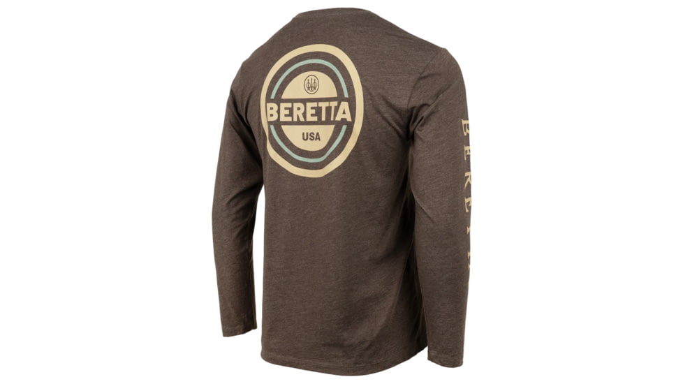 Beretta USA 2.0 T-Shirt - Mens, Long Sleeve, Brown, Large, TS230T18900815L
