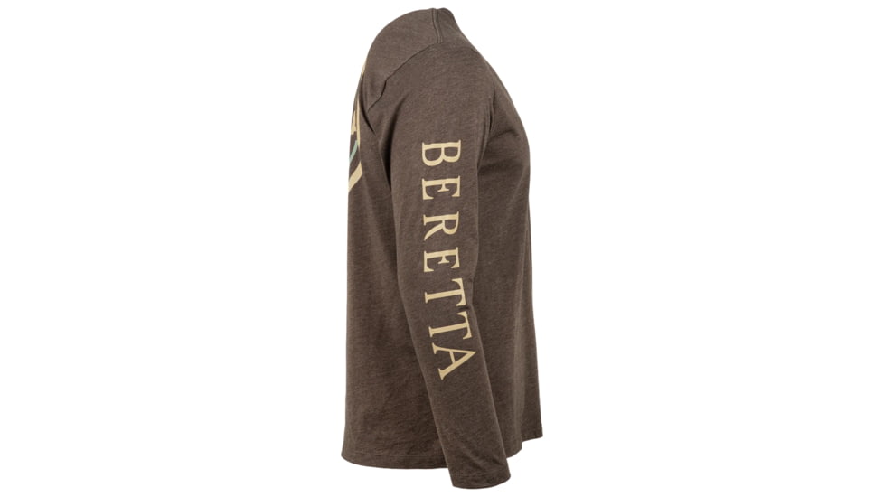 Beretta USA 2.0 T-Shirt - Mens, Long Sleeve, Brown, Large, TS230T18900815L